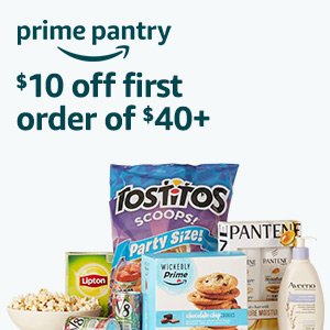 $10.00 your 1st purchase with Amazon Prime Pantry!