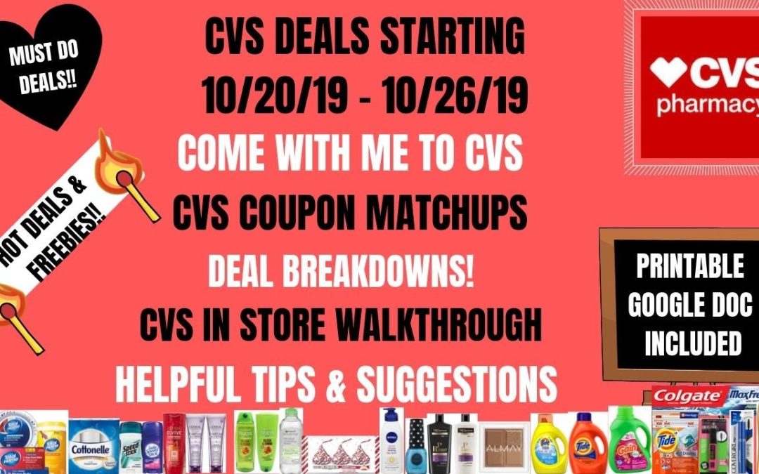 SCORE TONS OF FREE & CHEAP DEALS|CVS COUPON DEALS STARTING 10/20/19|DEAL BREAKDOWNS COME WITH ME 😍