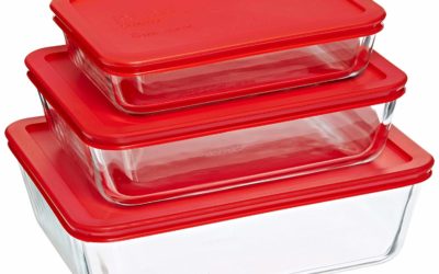 Pyrex Simply Store Glass Rectangular Food Container Set with Red Lids  $12.59 on Amazon Reg 17.99