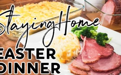 EASY EASTER DINNER RECIPES | BAKED HAM & CHEESY BAKED ORZO | Cook Clean And Repeat