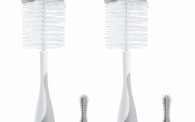 Munchkin Sponge Bottle Brush, 2 Pack, Grey