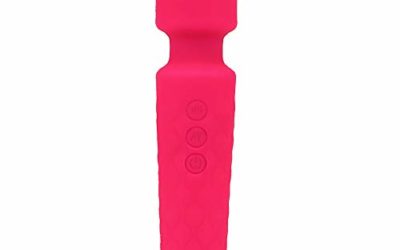 PKIE Personal Wand Massager for Body Therapeutic, Waterproof, Rechargeable, Quiet, Stress Relief 8 Speeds 20 Patterns Powerful Handheld Massager for Foot Back Shoulder Sport Recovery Muscle Relaxation