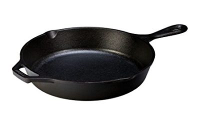 Lodge Pre-Seasoned Cast Iron Skillet With Assist Handle, 10.25", Black