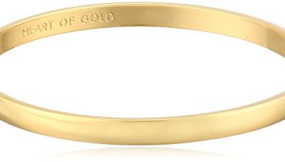 kate spade new york Idiom Collection "Heart of Gold" Bangle Bracelet, 7.75"