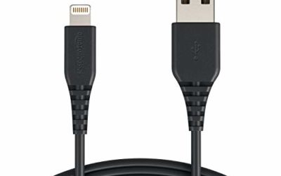 AmazonBasics Lightning to USB A Cable, MFi Certified iPhone Charger, Black, 6 Foot