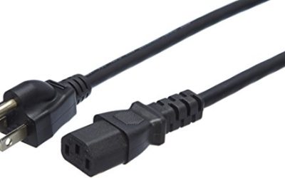 AmazonBasics Computer Monitor TV Replacement Power Cord – 3-Foot, Black