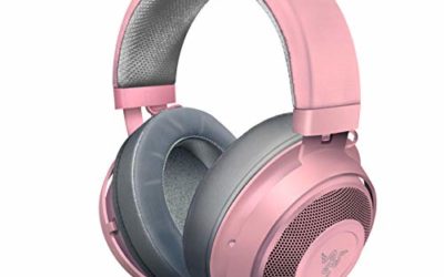 Razer Kraken Gaming Headset: Lightweight Aluminum Frame – Retractable Noise Isolating Microphone – For PC, PS4, Nintendo Switch – 3.5 mm Headphone Jack – Quartz Pink