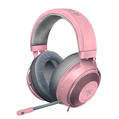 Razer Kraken Gaming Headset: Lightweight Aluminum Frame – Retractable Noise Isolating Microphone – For PC, PS4, Nintendo Switch – 3.5 mm Headphone Jack – Quartz Pink