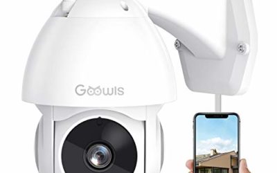 Security Camera Outdoor, Goowls 1080P HD Pan/Tilt WiFi Home Surveillance IP Camera with Waterproof Night Vision 2-Way Audio Motion Detection Activity Alert Cloud Service Works with Alexa