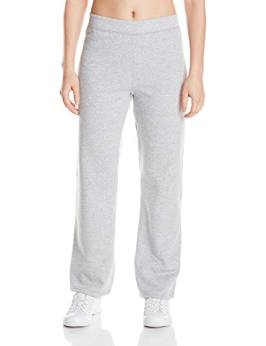 Hanes womens ComfortSoft EcoSmart Women's Petite Open Bottom Leg Sweatpants Light Steel Small