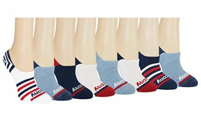 Saucony Women's Show Cushioned Invisible Liner Socks, American Assort (8 Pair), Shoe Size: 7.5-10.5