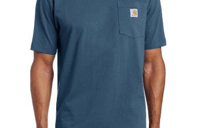 Carhartt Men's Big K87 Workwear Pocket Short Sleeve T-Shirt (Regular and Big & Tall Sizes), Stream Blue, 3X-Large/Tall
