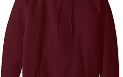 Hanes Men's Pullover EcoSmart Fleece Hooded Sweatshirt, Maroon, Large