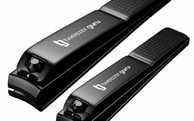 Nail Clippers Set – Professional Stainless Steel Fingernail & Toenail Clipper with Leather Case – Curved Edge Design & Rust Proof Nail Cutter for Thick Nails – Perfect Travel Gift for Men Women & Kids