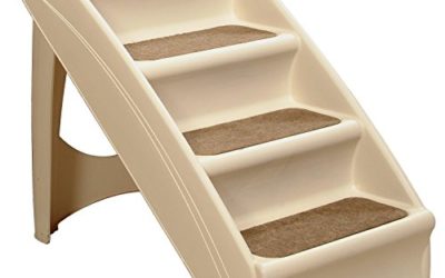 PetSafe Solvit PupSTEP Plus Pet Stairs, Foldable Steps for Dogs and Cats, Best for Small to Medium Pets