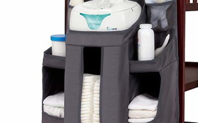 hiccapop Nursery Organizer and Baby Diaper Caddy | Hanging Diaper Organization Storage for Baby Essentials | Hang on Crib, Changing Table or Wall