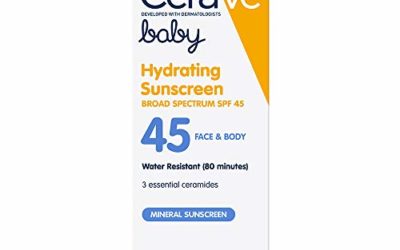 CeraVe Mineral Baby Sunscreen SPF 45 | 3.5 Ounce | Baby Lotion Sunblock to Protect Delicate Skin | Paraben, Sulfate, and Fragrance Free