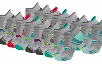 Saucony Women's Performance Heel Tab Athletic Socks (8 & 16 Packs), Grey (16 Pack), Shoe Size: 5-10