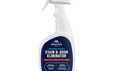 Rocco & Roxie Supply Professional Strength Stain and Odor Eliminator, Enzyme-Powered Pet Odor and Stain Remover for Dogs and Cat Urine, Spot Carpet Cleaner for Small Animal, 32 oz.