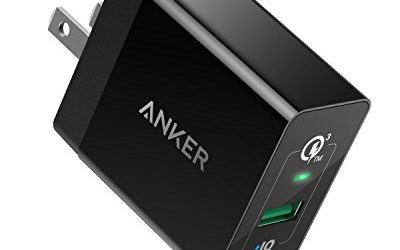 Quick Charge 3.0, Anker 18W 3Amp USB Wall Charger (Quick Charge 2.0 Compatible) Powerport+ 1 for Anker Wireless Charger, Galaxy S10e/S10/S9/S8/Plus, Note 9/8, LG G7/V40/V30+, iPhone, iPad and More