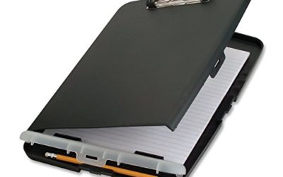 Officemate Slim Clipboard Storage Box, Charcoal (83303)