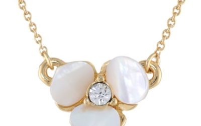 kate spade new york "Disco Pansy" Mini Pendant Necklace, 16"