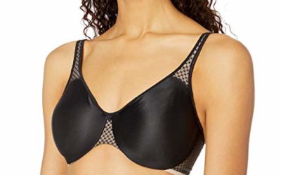 Bali womens Passion For Comfort Minimizer Underwire Bra, Black/Nude, 36C