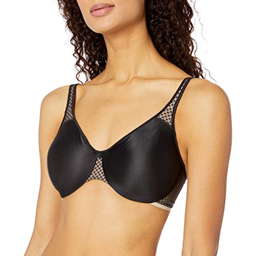 Bali womens Passion For Comfort Minimizer Underwire Bra, Black/Nude, 36C
