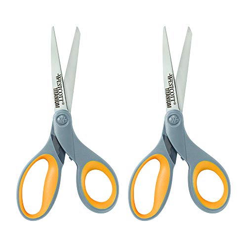 Westcott 8" Titanium Bonded Scissors, 2 Scissors