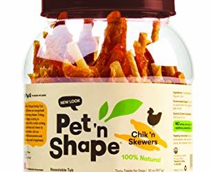 Pet 'n Shape Chik 'N Skewers – Chicken Wrapped Rawhide – All Natural Dog Treats, Chicken, 2 Lb
