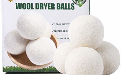 Wool Dryer Balls Organic XL, Natural Fabric Softener 100% New Zealand Wool, Chemical Free Eco Wool Dryer Balls Laundry, Handmade Reusable Balls Reduce Wrinkles & Shorten Drying Time