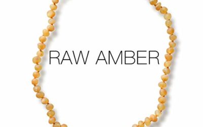 Meraki Amber Necklace – Raw Unpolished Baroque Baltic Amber Necklace | Alternative Pain Relief – Certified Genuine Baltic Amber Necklace | Honey Color (12.5 Inches)
