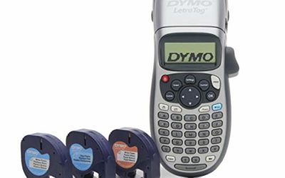 DYMO Label Maker with 3 Bonus Labeling Tapes | LetraTag 100H Handheld Label Maker & LT Label Tapes, Easy-to-Use, Great for Home & Office Organization
