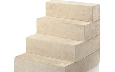 Zinus 4 Step Comfort Pet Stairs/Pet Ramp/Pet Ladder, Extra Large