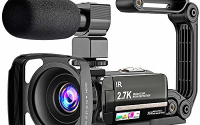 Video Camera 2.7K Camcorder Ultra HD 36MP Vlogging Camera for YouTube IR Night Vision 3.0" LCD Touch Screen 16X Digital Zoom Camera Recorder with Microphone Handheld Stabilizer Remote Control