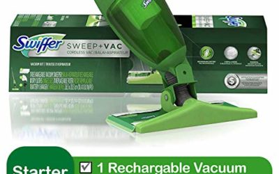 Swiffer Sweep and Vac Vacuum Cleaner for Floor Cleaning, Includes: 1 Rechargable Vacuum, 8 Dry Pads, 1 Charger