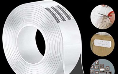 Double Sided Tape Heavy Duty Yomozone, Mounting Tape Multipurpose Reusable Traceless Strong Adhesive Carpet Mat Washable Clear Anti Slip Fix Tape Gel Grip Tape for Home Office Car-17 FT