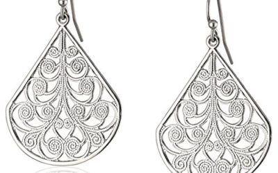 1928 Jewelry Vine Earrings, silver