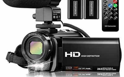 Video Camera Camcorder with Microphone, VideoSky FHD 1080P 30FPS 24MP Vlogging YouTube Cameras 16X Digital Zoom Camcorder Webcam Recorder with Remote Control, 3.0 Inch 270° Rotation Screen