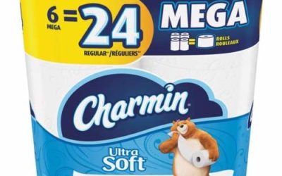 Procter & Gamble 60989 Ultra Soft Mega Roll Bath Tissue, 2-Ply, 284-Sheets, 6-Pk. – Quantity 4