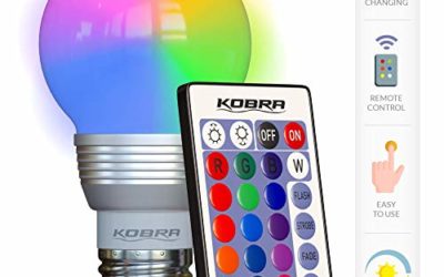 KOBRA LED Bulb Color Changing Light Bulb with Remote Control 16 Different Color Choices Smooth, Flash or Strobe Mode- Premium Quality & Energy Saving Retro LED Lamp