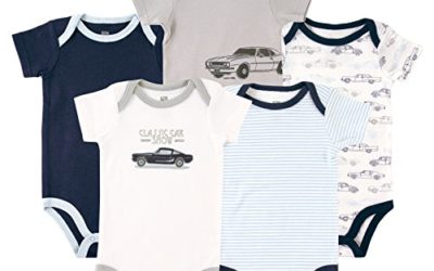 Hudson Baby Unisex Cotton Bodysuits, Car, 0-3 Months
