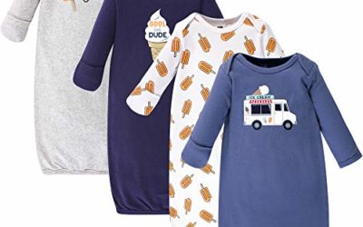 Hudson Baby Baby Cotton Gowns, Ice Cream Truck, 0-6 Months