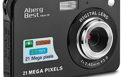 AbergBest 21 Mega Pixels 2.7" LCD Rechargeable HD Digital Camera,Video camera Digital Students cameras,Indoor Outdoor for Adult/Seniors/Kids (Black)