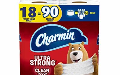 Charmin Ultra Strong Clean Touch Toilet Paper, 18 Family Mega Rolls = 90 Regular Rolls
