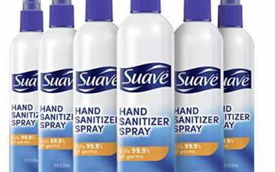 Suave Hand Sanitizer Alcohol Based Kills 99.9% of Germs 10 oz,Pack of 6