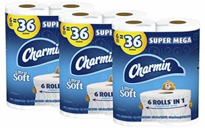Charmin Ultra Soft Toilet Paper, 18 Super Mega Rolls = 108 Regular Rolls