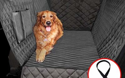 Vailge Extra Large Dog Car Seat Covers, 100% Waterproof Dog Seat Cover for Back Seat with Zipper Side Flap, Heavy Duty seat Cover for Dogs, Dog car Hammock Pet Seat Cover for Cars Trucks suvs