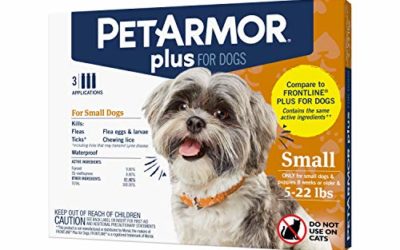 PETARMOR Plus for Dogs Flea and Tick Prevention for Dogs, Long-Lasting & Fast-Acting Topical Dog Flea Treatment, 3 Count, Small