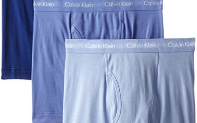 Calvin Klein Men's Underwear Cotton Classics Boxer Briefs – Large – Blue Assorted (Pack of 3)
